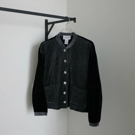 Vintage Velour Button Cardigan
