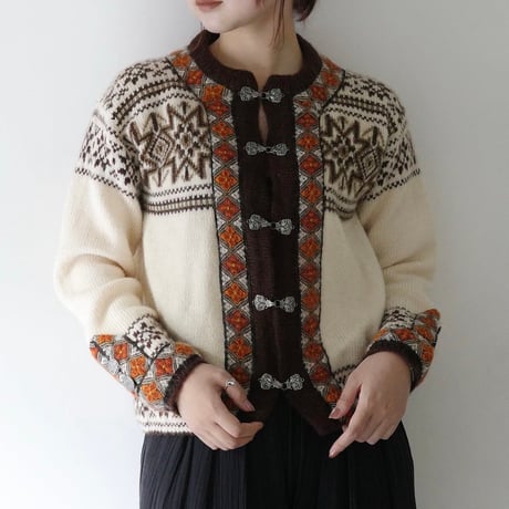 Vintage Norwegian Knit Cardigan