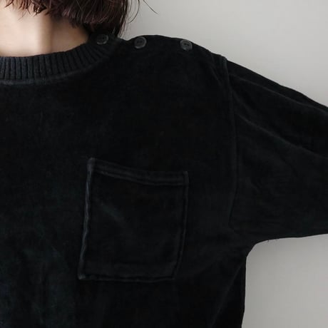 Vintage Velour Button Sweater