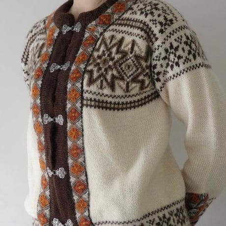 Vintage Norwegian Knit Cardigan