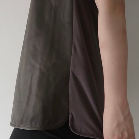 EMPORIO ARMANI Leather Tank Top