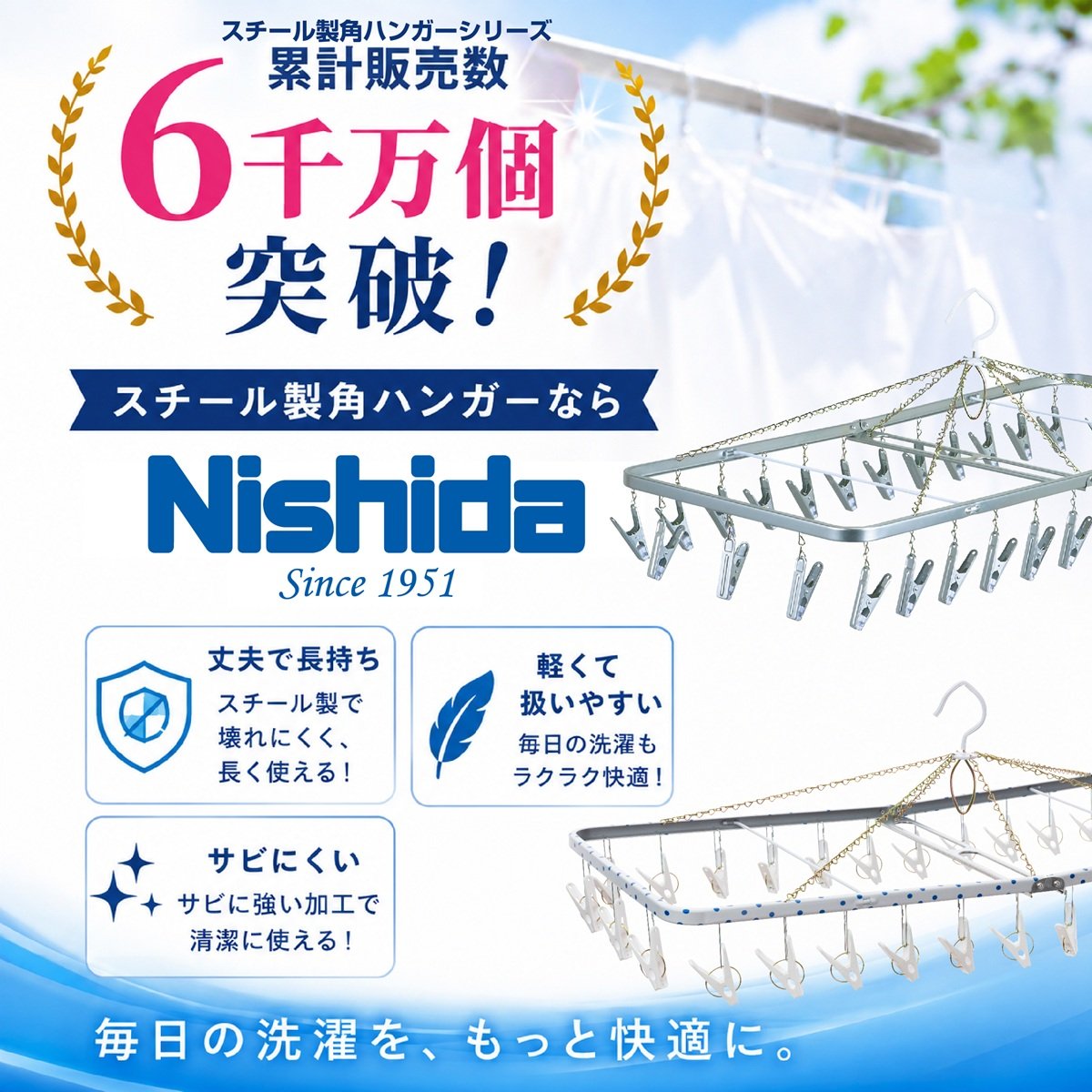 水玉ピンチハンガー マルニシリングD | 洗濯用品 ニシダ