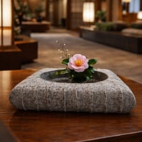 庵治石　花器