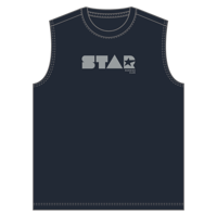STAR RUNNING CLUB メンズノースリーブシャツ(ネイビー)