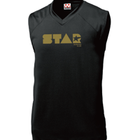 STAR RUNNING CLUB レディスノースリーブシャツ(ブラック)