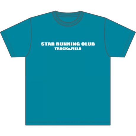 STAR RUNNING CLUB Tシャツ(ターコイズ）