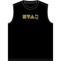 STAR RUNNING CLUB メンズノースリーブシャツ(ブラック)