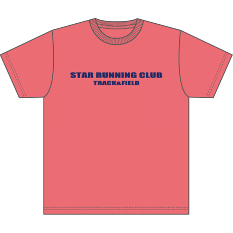 STAR RUNNING CLUB Tシャツ(蛍光オレンジ)