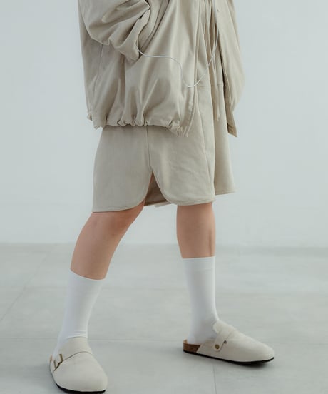 Panel Faux Suede Shorts