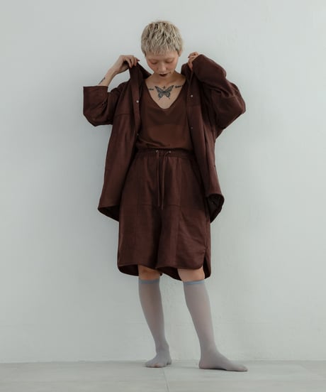 Panel Faux Suede Blouson