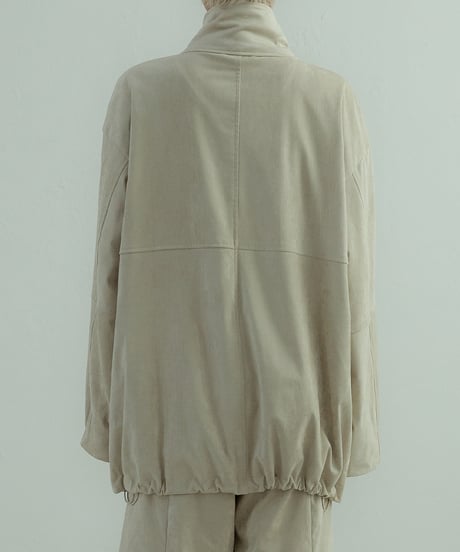 Panel Faux Suede Blouson