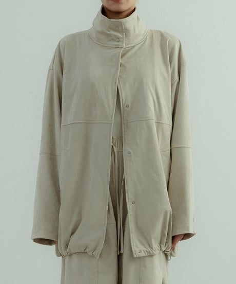 Panel Faux Suede Blouson