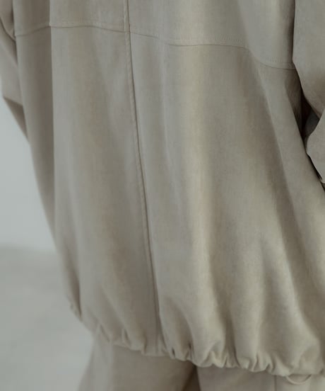 Panel Faux Suede Blouson