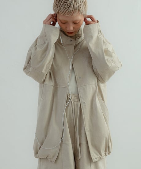 Panel Faux Suede Blouson