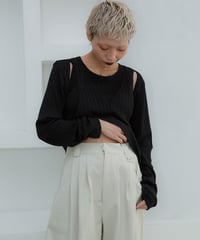 Layered Open Shoulder Tops