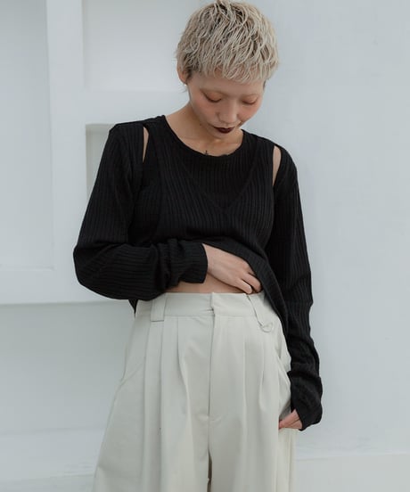 Layered Open Shoulder Tops