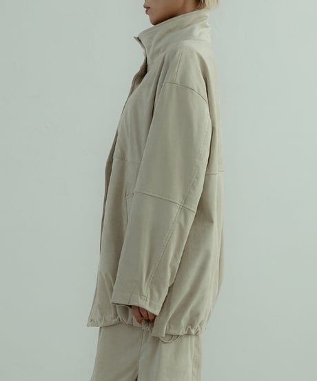 Panel Faux Suede Blouson