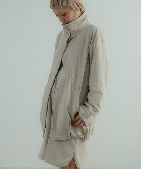 Panel Faux Suede Blouson