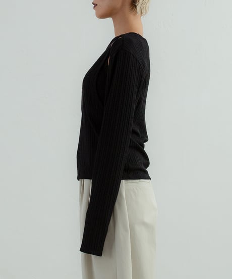 Layered Open Shoulder Tops