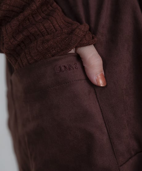 Panel Faux Suede Shorts