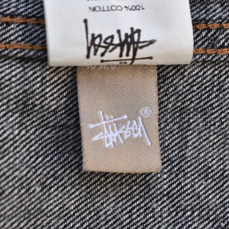 00's STUSSY GARMENT CO. "ROUGH and RUGGED DENIM" 2nd Type Trucker Jacket