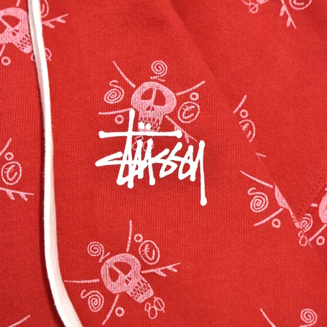 Stussy Skull Pattern Zip Hoodie