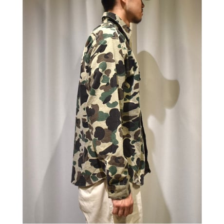 70~80's Five Brothers L/S Duck Hunter Camo Chamois Shirt