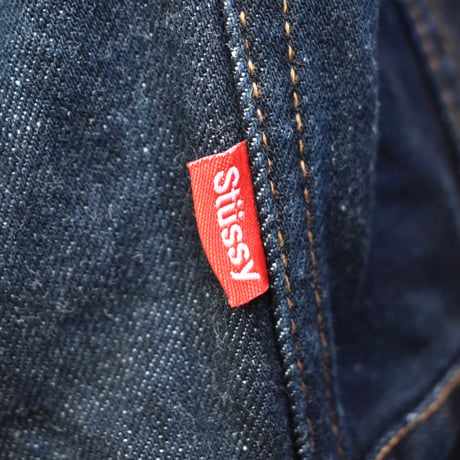 00's STUSSY GARMENT CO. "ROUGH and RUGGED DENIM" 2nd Type Trucker Jacket