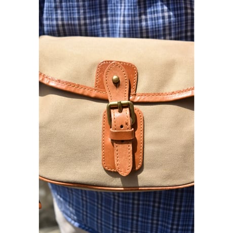 Polo Ralph Lauren Safari Leather Trim Shoulder Bag
