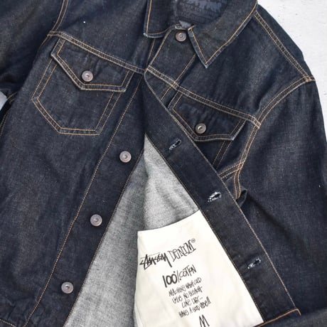 00's STUSSY GARMENT CO. "ROUGH and RUGGED DENIM" 2nd Type Trucker Jacket