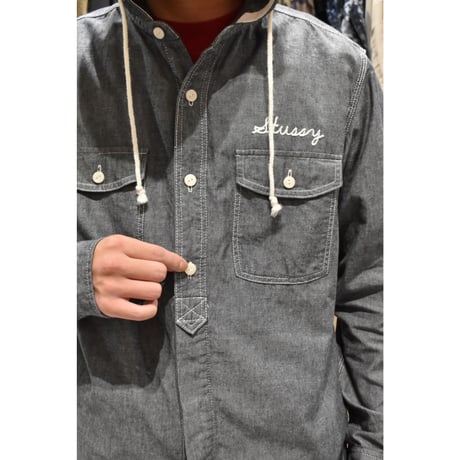 Stussy Hooded Chambray L/S Shirt