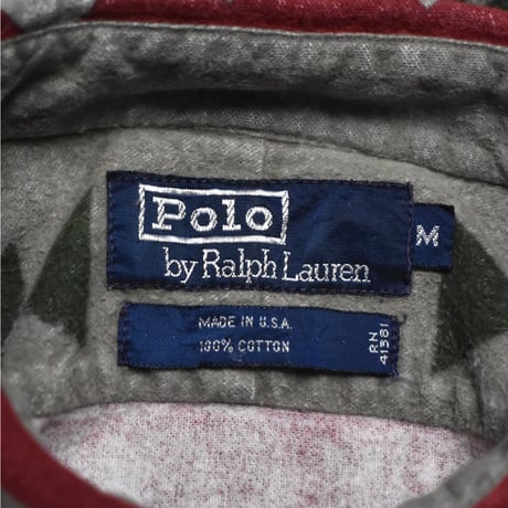 90's Polo Ralph Lauren L/S Native Pattern Chamois Shirt