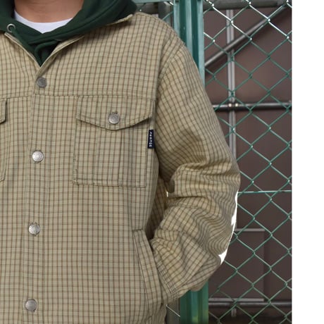 90's Stussy Lee Praid Army Jacket Made in USA
