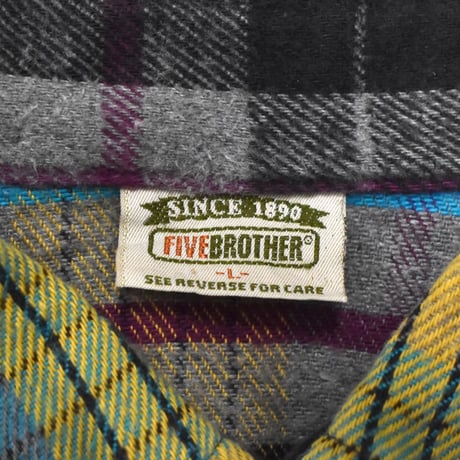90's Five Brothers L/S Heavy Flannel Shirt