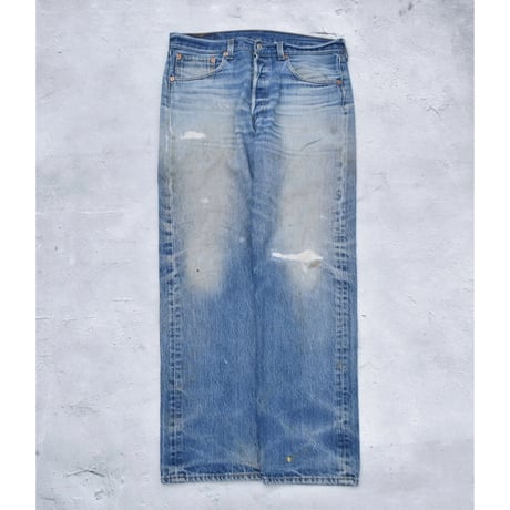 Levi's 501 Repaired Denim Pants Made in USA