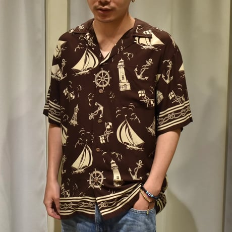 Polo Ralph Lauren S/S Hawalian Shirt "ノーティカル柄"