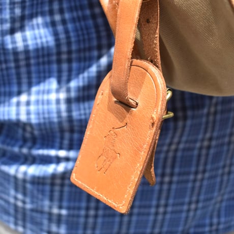 Polo Ralph Lauren Safari Leather Trim Shoulder Bag