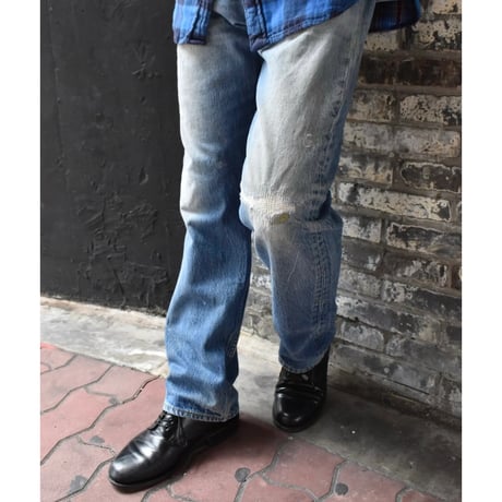 Levi's 501 Repaired Denim Pants Made in USA