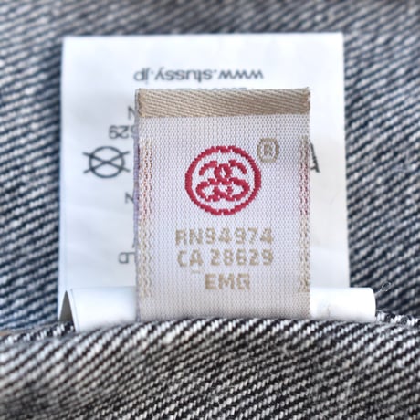 00's STUSSY GARMENT CO. "ROUGH and RUGGED DENIM" 2nd Type Trucker Jacket
