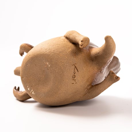 【恐竜図鑑 No.01】スピノサウルスの花入れ（Spinosaurus Dinosaur Ceramic Vase）｜陶芸家 はらかおり
