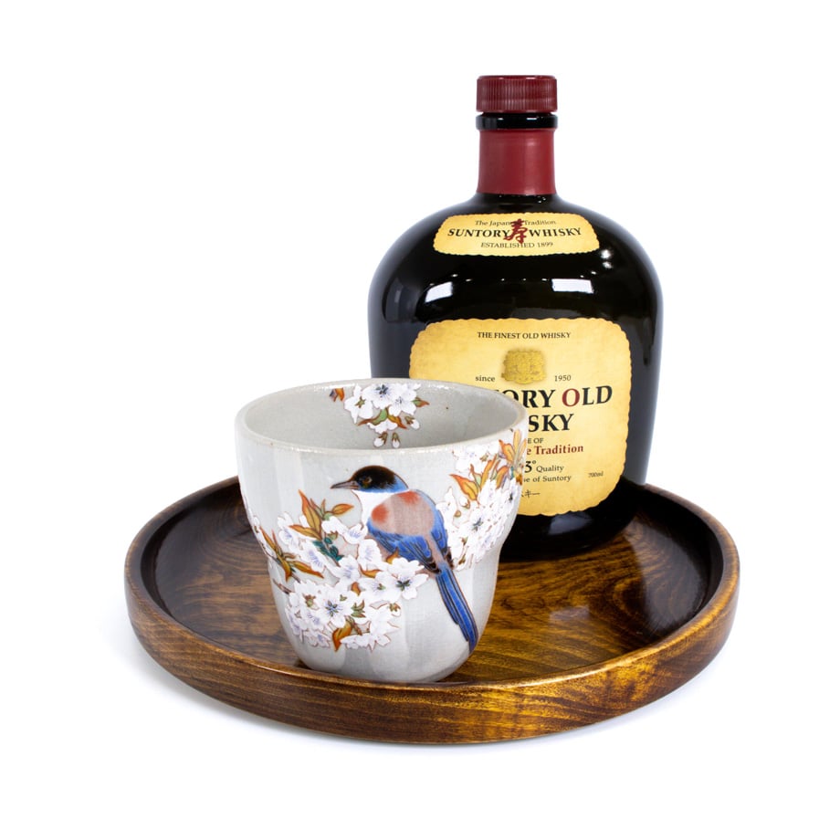 九谷焼｜山桜に鳥文 焼酎カップ Yamazakura Bird Shochu Cup | Cr