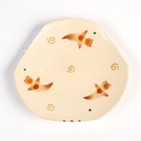 笠間焼 陶工房＜雲＞ クリオネ ケーキ皿 / Cloud Clione Plate