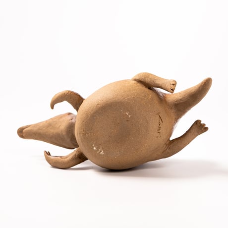 【恐竜図鑑 No.01】スピノサウルスの花入れ（Spinosaurus Dinosaur Ceramic Vase）｜陶芸家 はらかおり