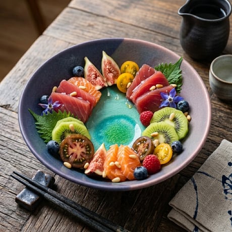 【笠間焼】色彩碧釉 浅鉢｜飯沼耕市 / Kasama Blue Shallow Bowl