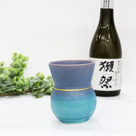 笠間焼 ブルー冷酒杯 / Kasama Blue Sake Cup｜陶芸家 飯沼耕市