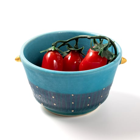 【笠間焼】色彩碧釉金彩 デザートカップ｜飯沼耕市 / Kasama Ware Blue Dessert Cup