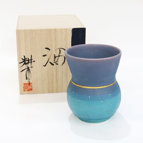 笠間焼 ブルー冷酒杯 / Kasama Blue Sake Cup｜陶芸家 飯沼耕市