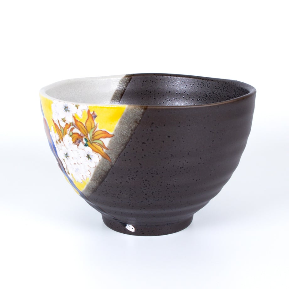 九谷焼｜吉田屋 山桜に鳥文 お茶漬け碗 Yamazakura Bird Rice Bowl |