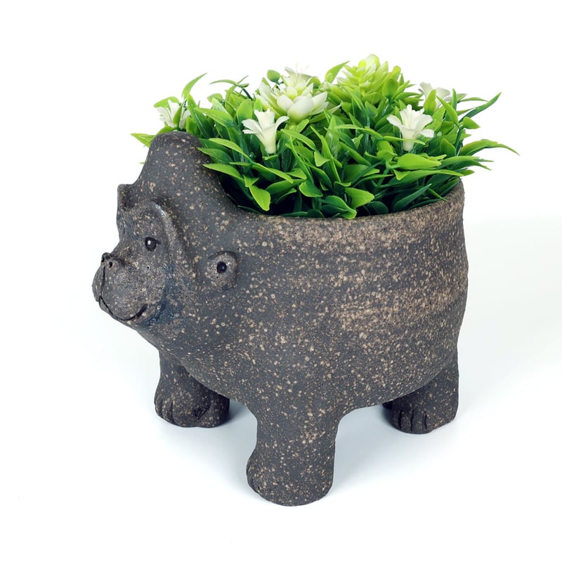 泰木窯｜ゴリラの植木鉢（炭化焼成）Gorilla Planter | Craft OGAWA