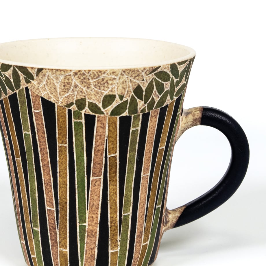 笠間焼 彩時器 竹文マグカップ / Saijiki Bamboo Motif Mug｜陶芸家